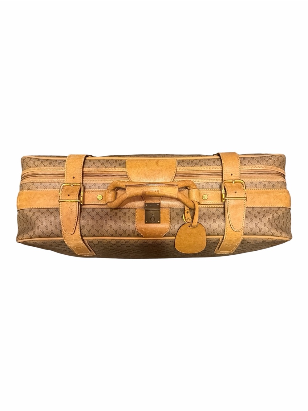Vintage Gucci Micro GG Plus Monogram Luggage Suitcase 23" - Made in Italy - Picture 6 of 11